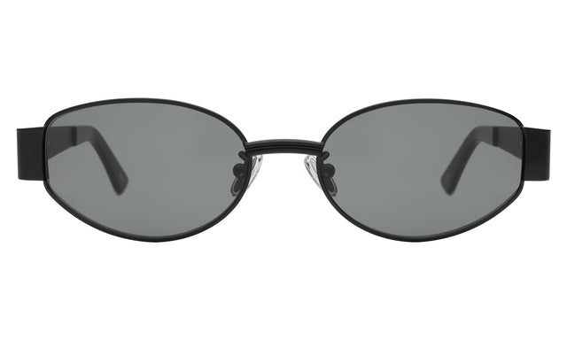 Bellagio Sunglasses front view in Matte Black with Grey