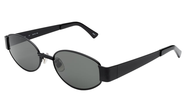 Bellagio Sunglasses side view in Matte Black / Grey