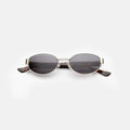 Front view of Bellagio A Sunglasses in Gold/Havana/Grey