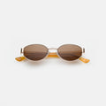 Front view of Bellagio A Sunglasses in Rose Gold/Honey Gold/Brown