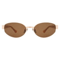Front view of Bellagio A Sunglasses in Rose Gold/Honey Gold/Brown