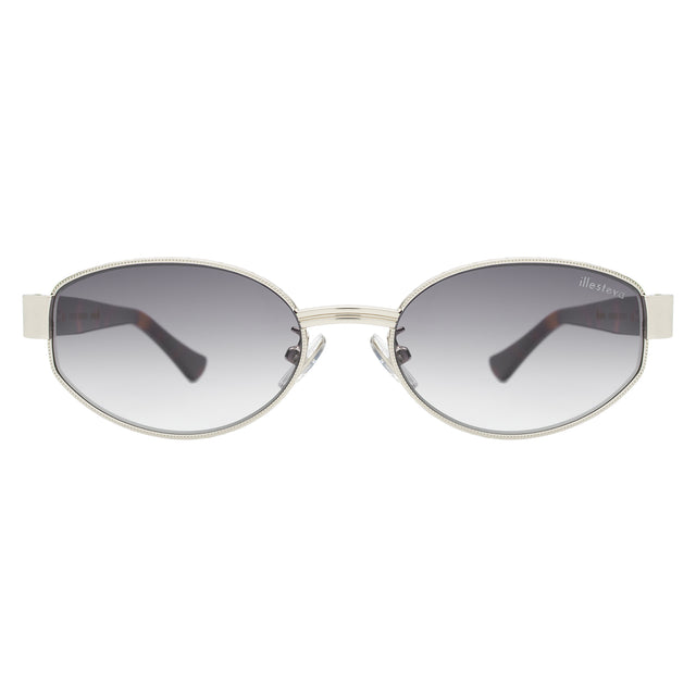 Bellagio A Sunglasses front view in Silver/Havana with Grey Gradient