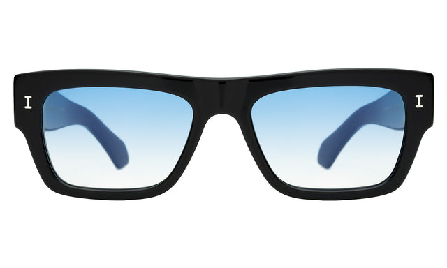 Belluna Sunglasses in Black with Blue Flat Gradient See Through