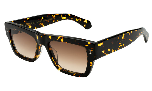 Belluna Sunglasses side view in Flame / Brown Flat Gradient