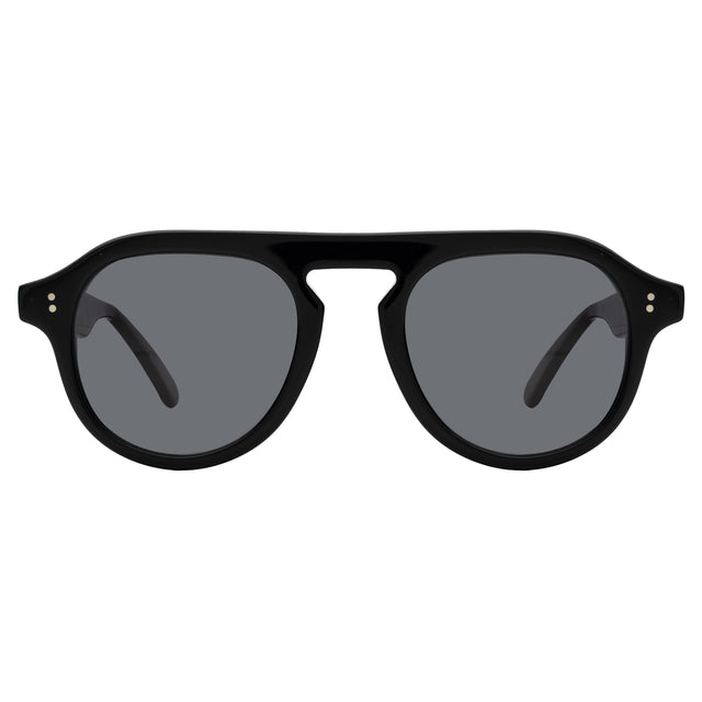 Bergen III Sunglasses front view in Black with Grey