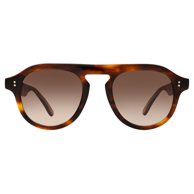 Bergen III Sunglasses front view in Sand with Brown Gradient