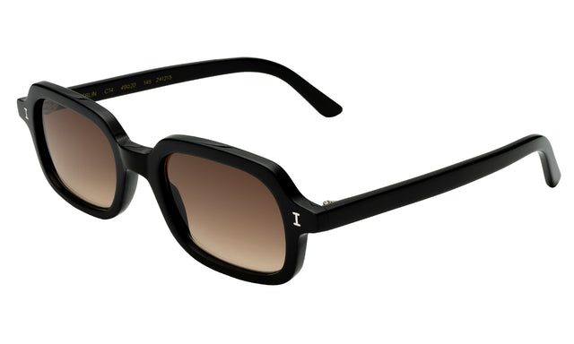 Berlin Sunglasses Side Profile in Black / Brown Gradient
