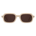 Front view of Berlin Sunglasses in Cream/Brown