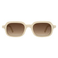 Front view of Berlin Sunglasses in Cream/Brown Gradient