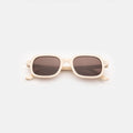 Front view of Berlin Sunglasses in Cream/Brown