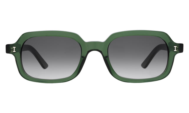 Berlin Sunglasses front view in Pine with Grey Gradient