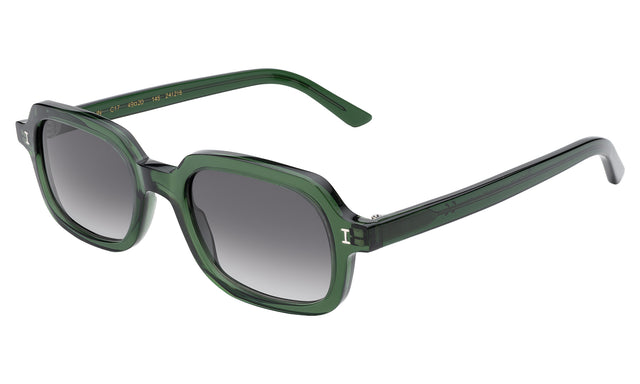 Berlin Sunglasses side view in Pine / Grey Gradient