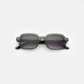 Front view of Berlin Sunglasses in Pine/Grey Gradient