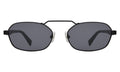 Front view of Bimini Sunglasses in Matte Black/Grey Flat