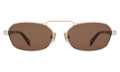 Front view of Bimini Sunglasses in Rose Gold/Havana/Brown Flat