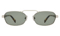 Front view of Bimini Sunglasses in Silver/Tortoise/Olive Flat