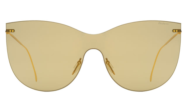 Boca Mask Sunglasses front view in Super Gold with Super Gold