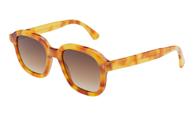 Bogota Sunglasses Side Profile in Amber / Brown Flat Gradient