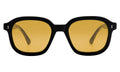 Front view of Bogota Sunglasses in Black/Honey Flat See Through