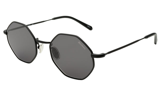 Broome Sunglasses Side Profile in Matte Black / Grey Flat