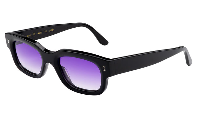 Cali Sunglasses side view in Black / Purple Gradient