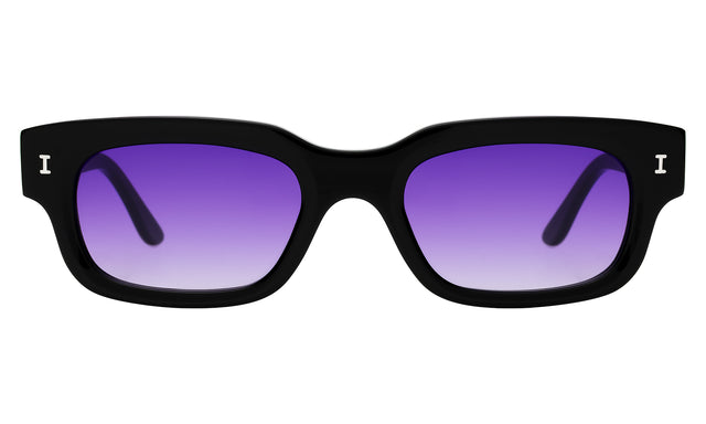 Cali E Sunglasses front view in Black with Purple Gradient