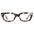 Front view of Cali Optical in White Tortoise/Optical