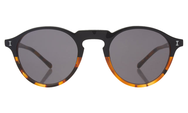 Capri Sunglasses front view in Half/Half Light Tortoise with Grey