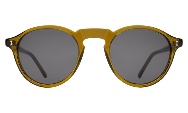 Capri Sunglasses front view in Moss with Grey