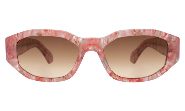 Cassette Sunglasses in Rose Quartz with Brown Flat Gradient