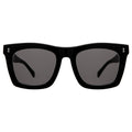 Front view of Charleston Sunglasses in Black/Grey Flat