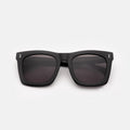 Front view of Charleston Sunglasses in Black/Grey Flat