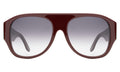 Front view of Colorado Sunglasses in Bordeaux/Grey Gradient