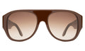 Front view of Colorado Sunglasses in Espresso/Brown Gradient