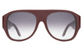 Front view of Colorado Sunglasses in Bordeaux/Grey Gradient
