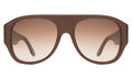 Front view of Colorado Sunglasses in Espresso/Brown Gradient
