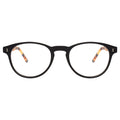 Front view of Cortina Optical in Black/Matte Tortoise/Optical