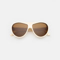 Front view of Cynthia Rowley x illesteva in Cream/Brown