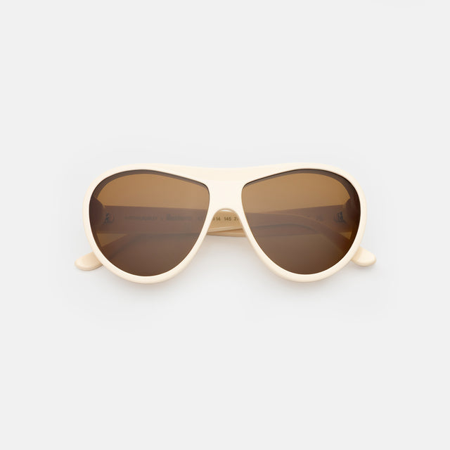 Cynthia Rowley x illesteva side view in Cream / Brown