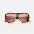 Front view of Cynthia Rowley x illesteva in Tortoise/Bordeaux See Through