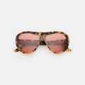 Front view of Cynthia Rowley x illesteva in Tortoise/Bordeaux See Through
