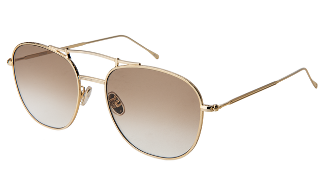 Cyprus Sunglasses Side Profile in Gold / Taupe Flat Gradient