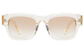 Front view of Dolomites Sunglasses in Champagne/Taupe Gradient
