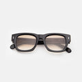 Front view of Dolomites Sunglasses in Black/Taupe Gradient