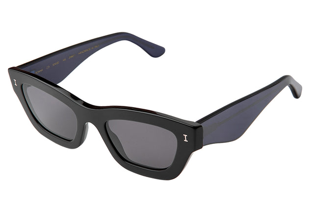 nk x illesteva Donna Sunglasses Side Profile in Black/Cobalt / Grey