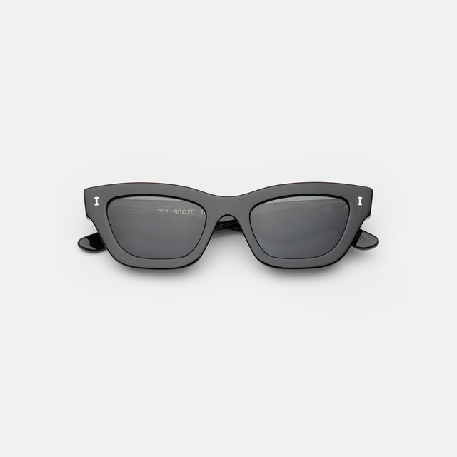 Donna Sunglasses side view in Black / Grey