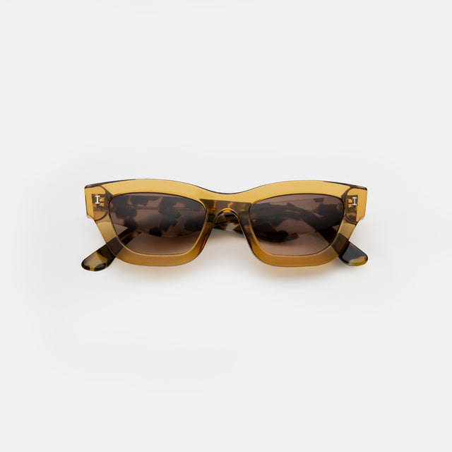 Donna Sunglasses side view in Cider/White Tortoise / Brown Gradient