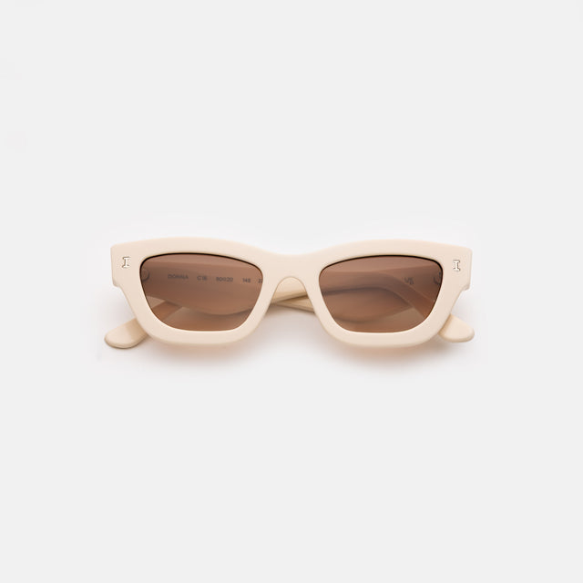 Donna Sunglasses side view in Cream / Brown Gradient