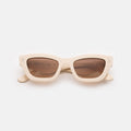 Front view of Donna Sunglasses in Cream/Brown Gradient