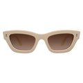Front view of Donna Sunglasses in Cream/Brown Gradient